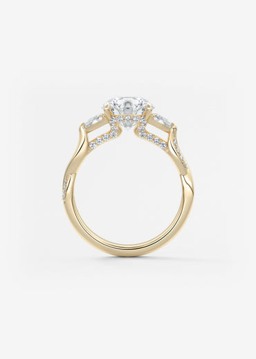 Oval Solitaire With Raised Basket Gallery Lab Grown Diamond Engagement Ring