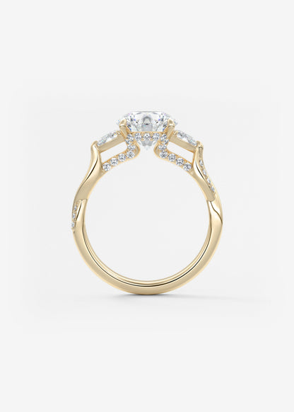 Oval Solitaire With Raised Basket Gallery Lab Grown Diamond Engagement Ring