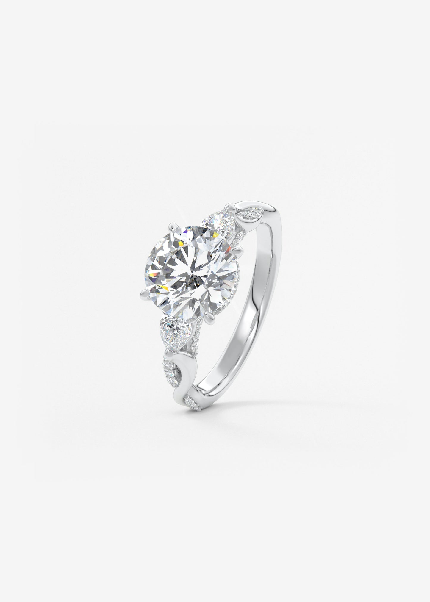 Oval Solitaire With Raised Basket Gallery Lab Grown Diamond Engagement Ring
