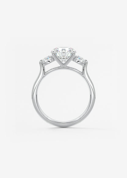 Oval Solitaire With Raised Basket Gallery Lab Grown Diamond Engagement Ring