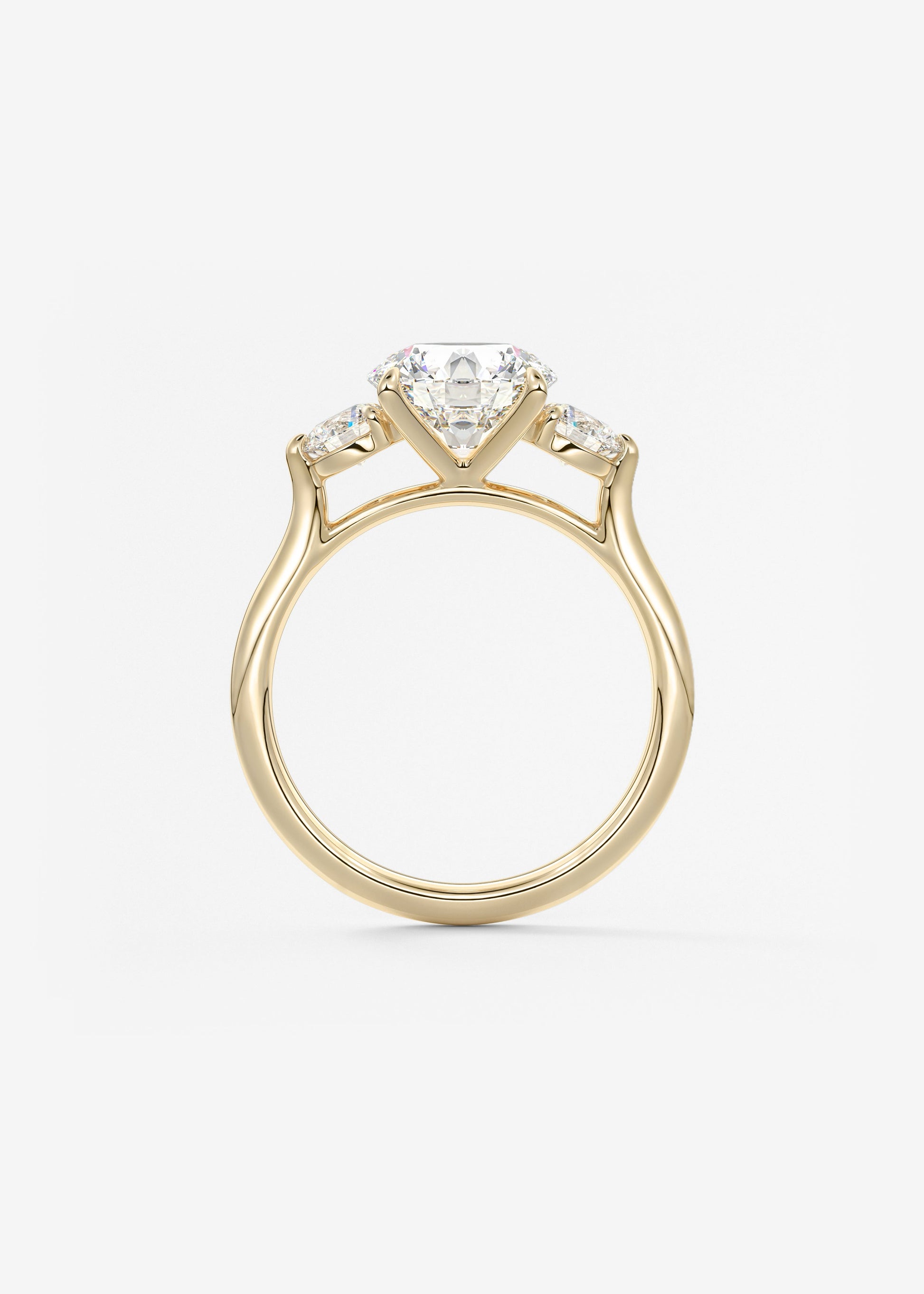Oval Solitaire With Raised Basket Gallery Lab Grown Diamond Engagement Ring