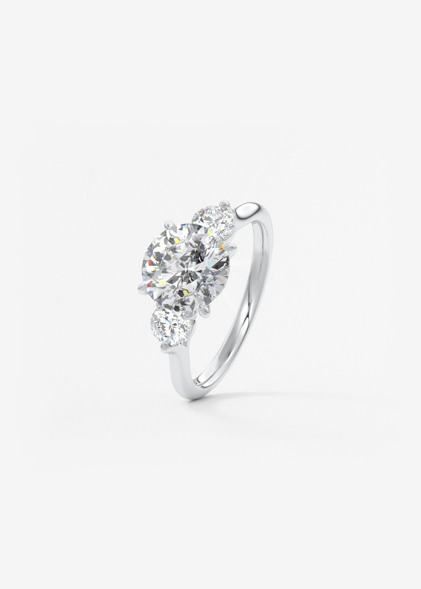 Oval Solitaire With Raised Basket Gallery Lab Grown Diamond Engagement Ring