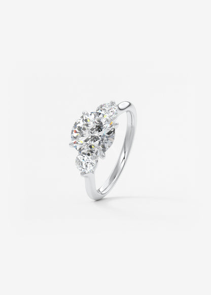 Oval Solitaire With Raised Basket Gallery Lab Grown Diamond Engagement Ring