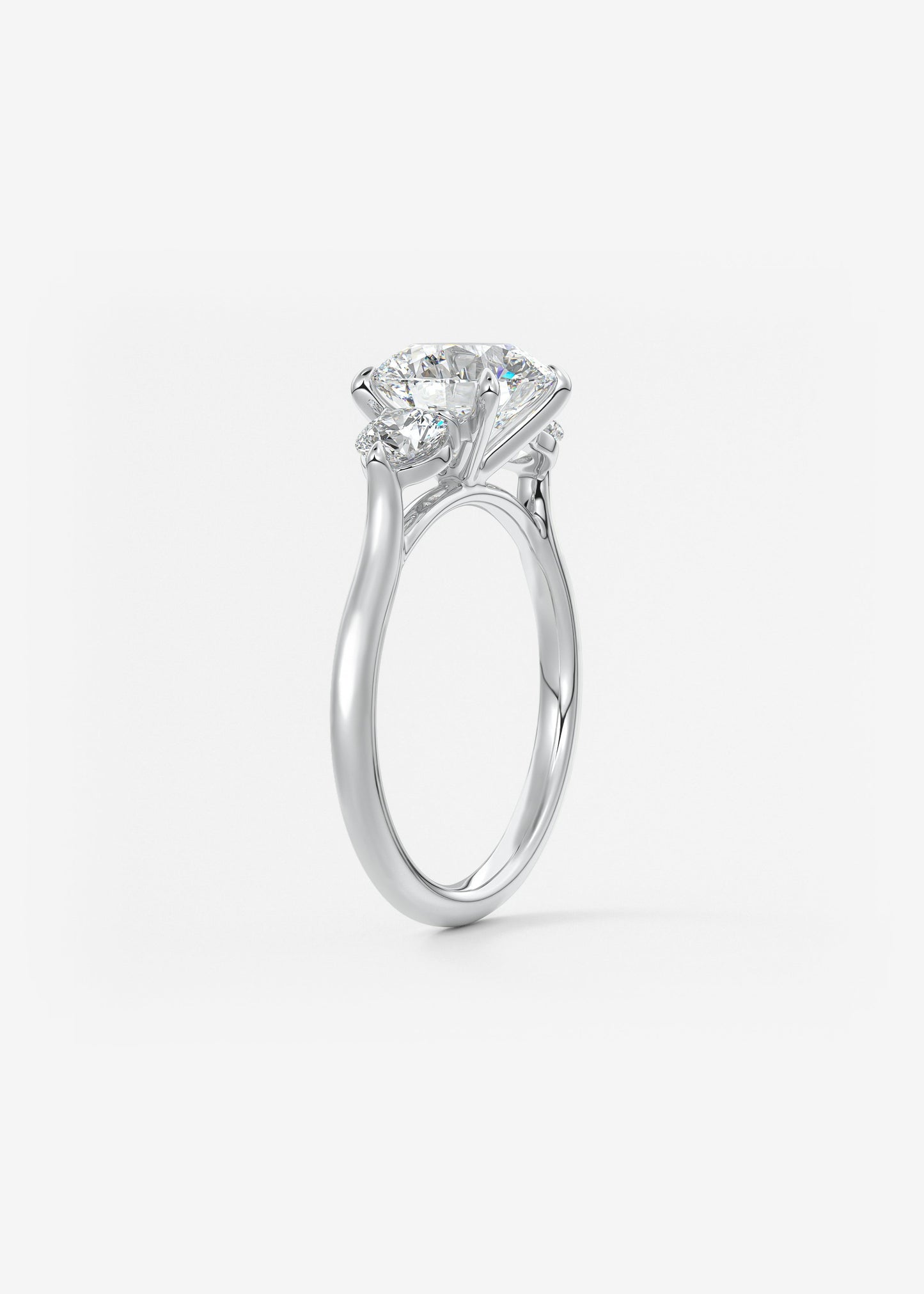 Oval Solitaire With Raised Basket Gallery Lab Grown Diamond Engagement Ring