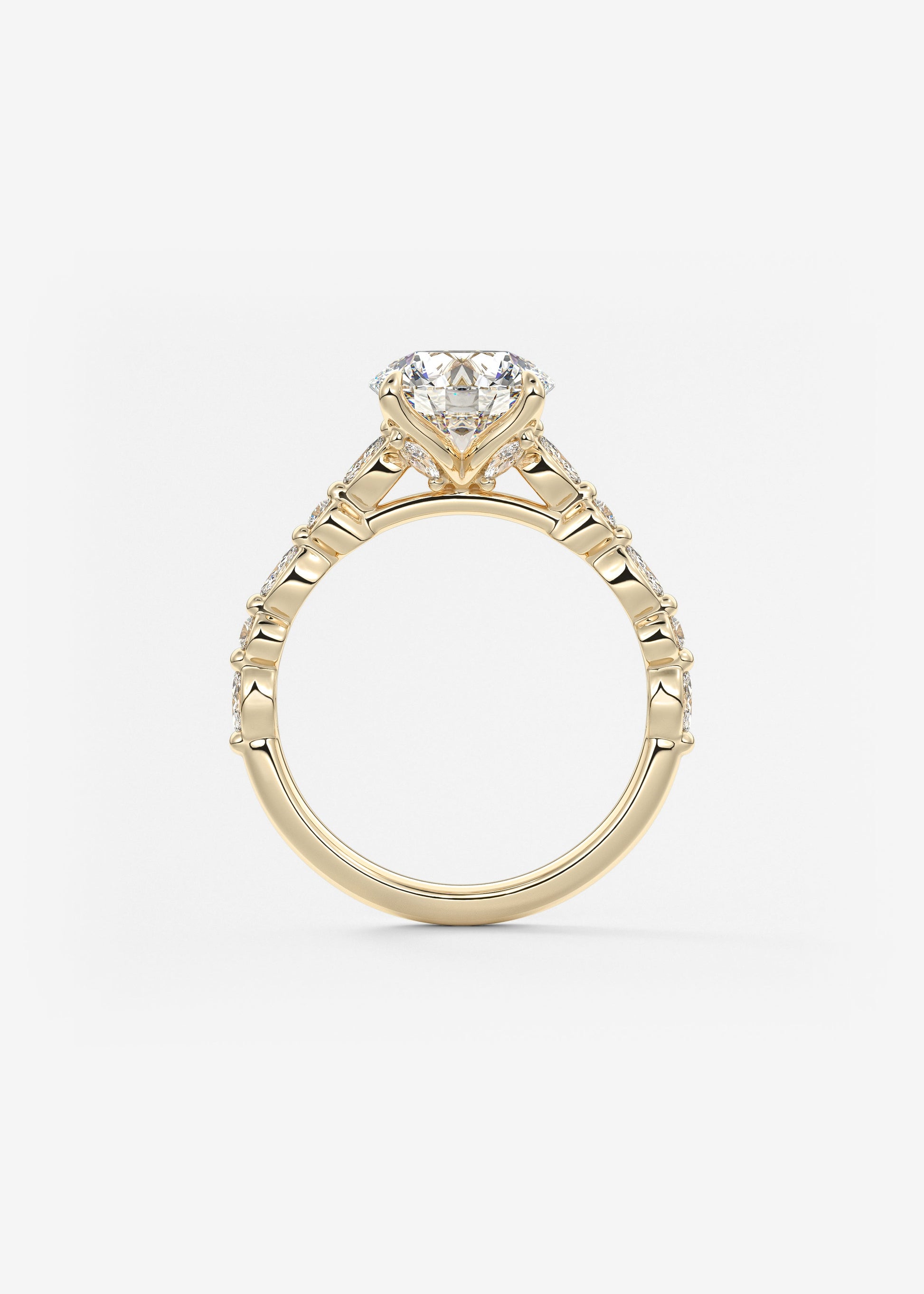 Oval Solitaire With Raised Basket Gallery Lab Grown Diamond Engagement Ring
