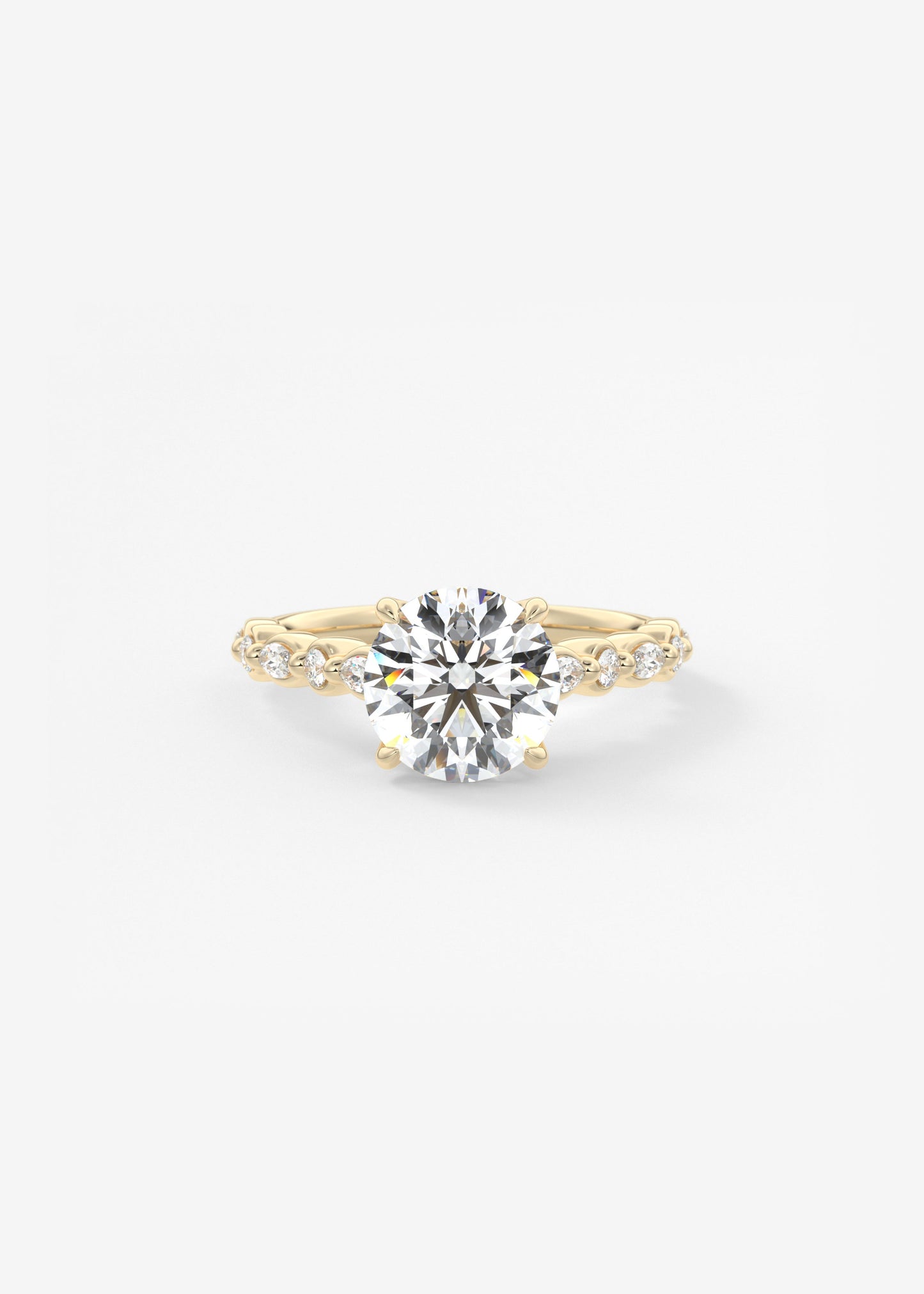 Oval Solitaire With Raised Basket Gallery Lab Grown Diamond Engagement Ring