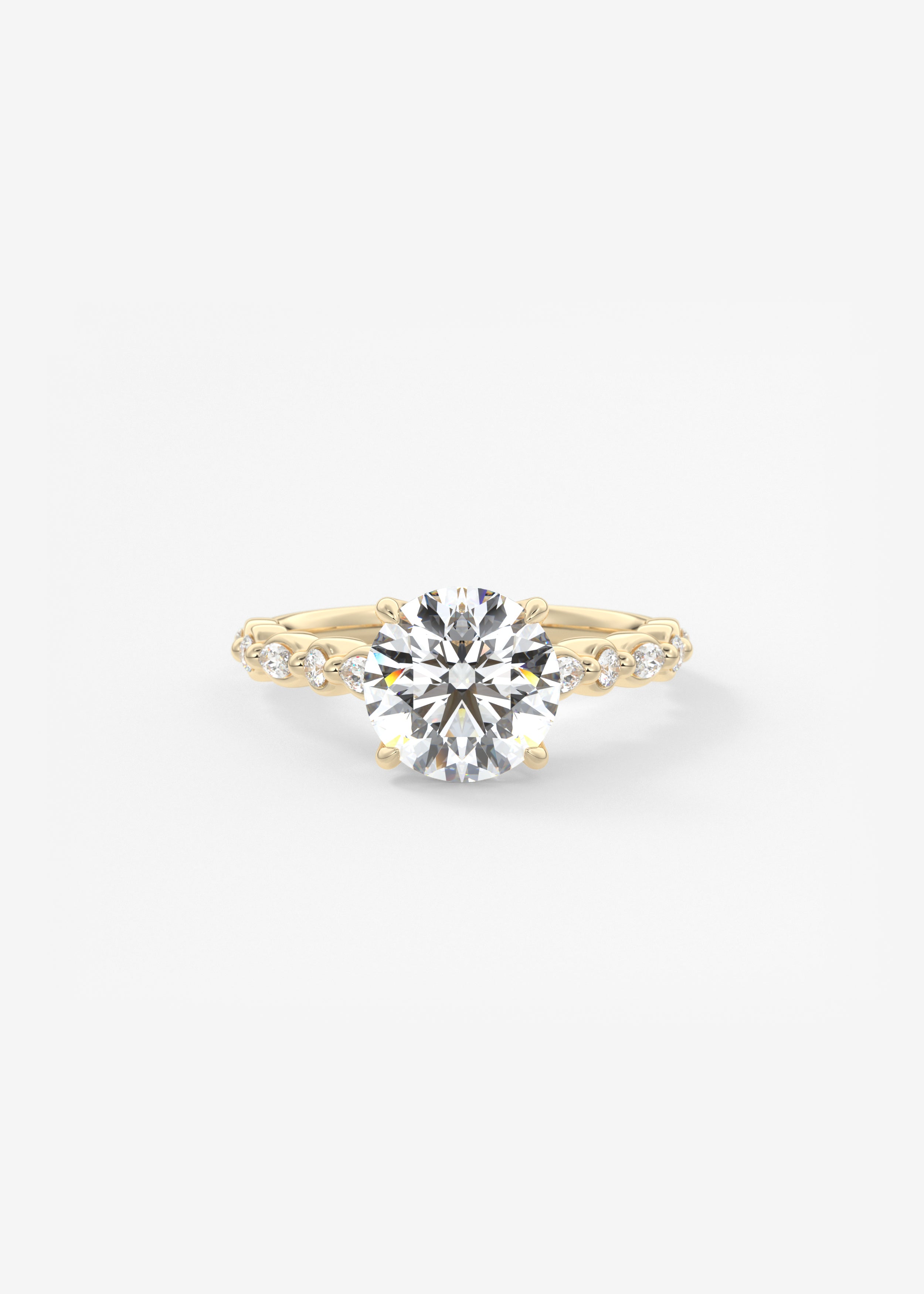 Oval Solitaire With Raised Basket Gallery Lab Grown Diamond Engagement Ring
