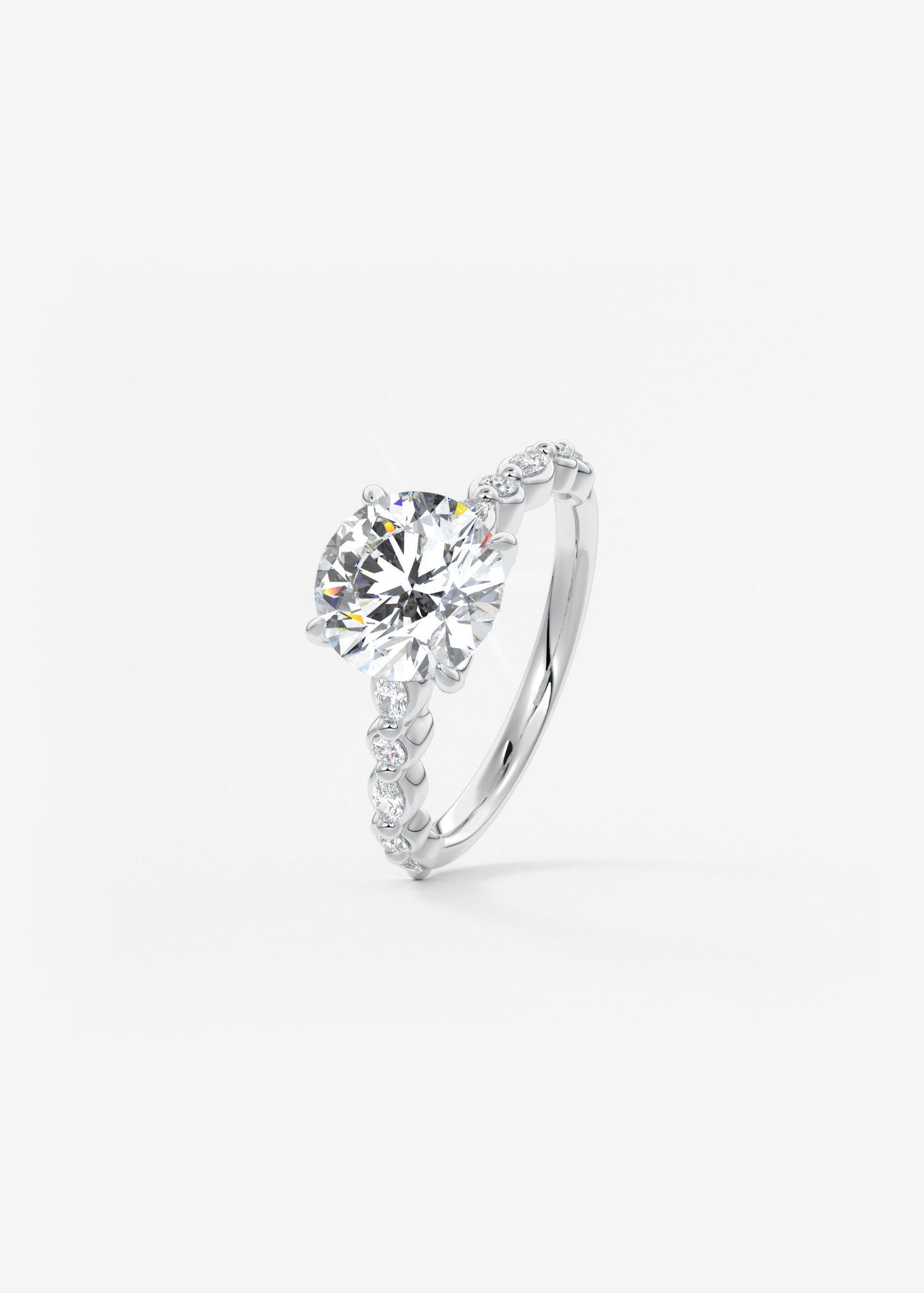 Oval Solitaire With Raised Basket Gallery Lab Grown Diamond Engagement Ring