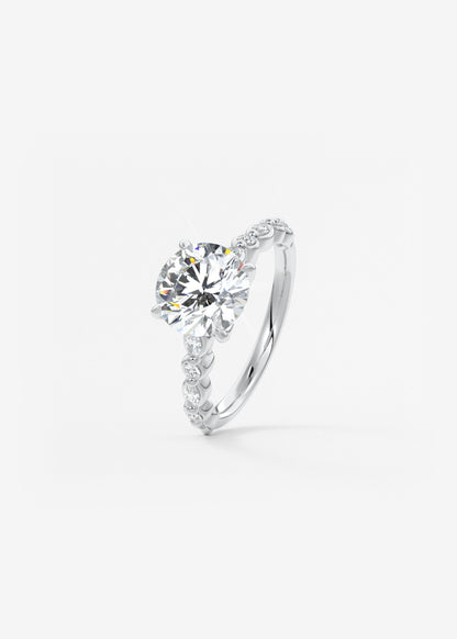 Oval Solitaire With Raised Basket Gallery Lab Grown Diamond Engagement Ring