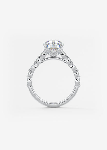 Oval Solitaire With Raised Basket Gallery Lab Grown Diamond Engagement Ring