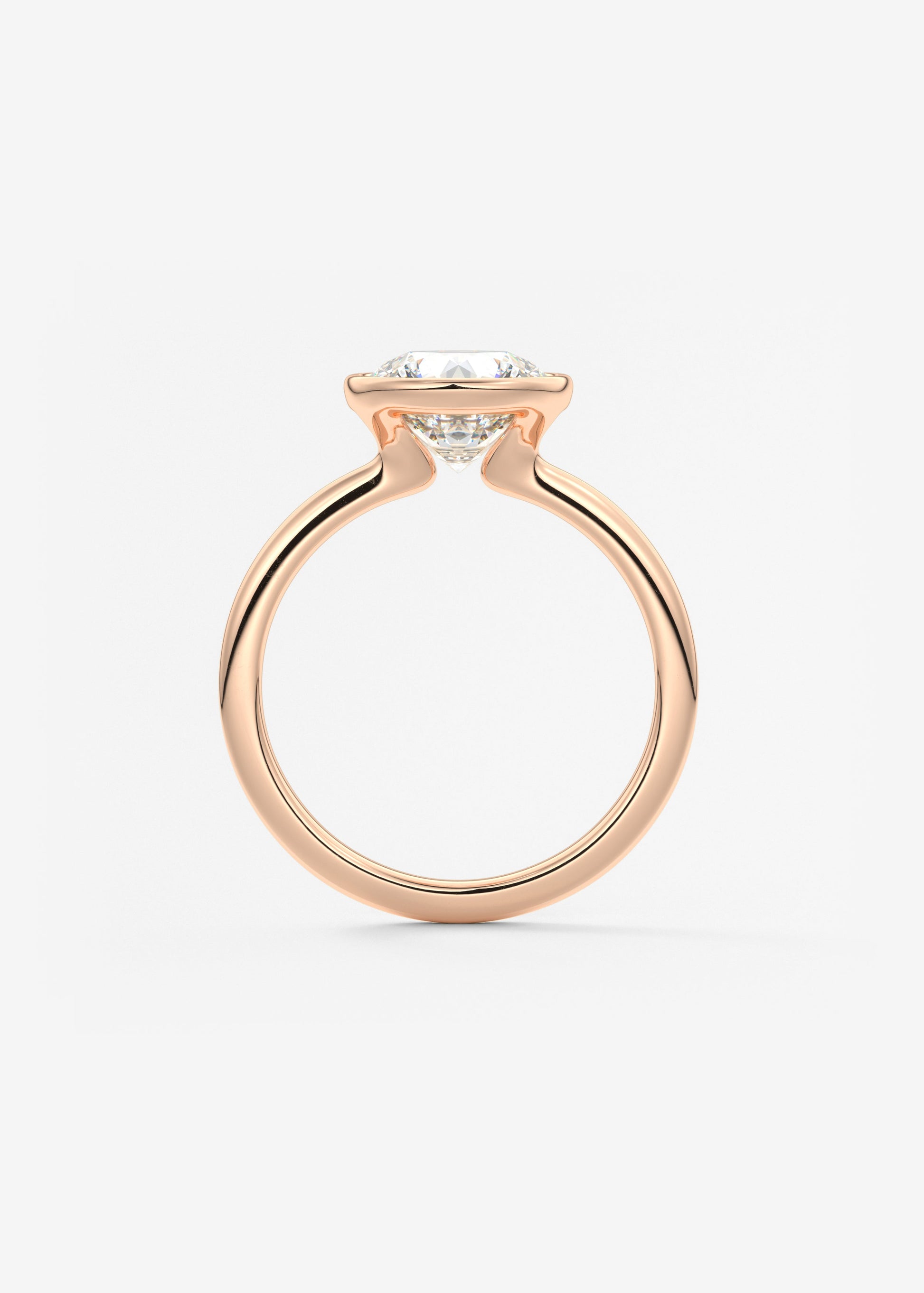 Oval Solitaire With Raised Basket Gallery Lab Grown Diamond Engagement Ring