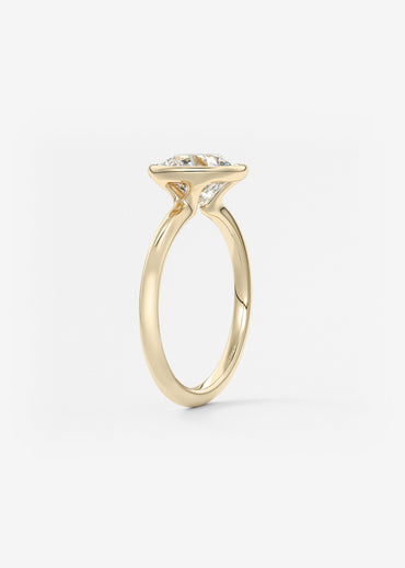 Oval Solitaire With Raised Basket Gallery Lab Grown Diamond Engagement Ring
