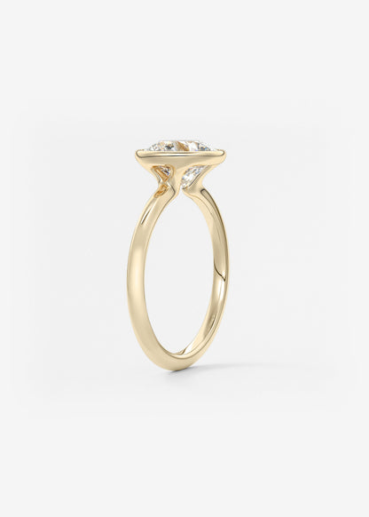Oval Solitaire With Raised Basket Gallery Lab Grown Diamond Engagement Ring