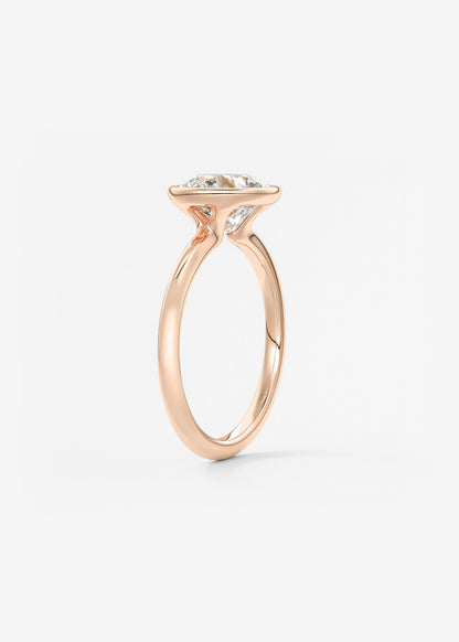 Oval Solitaire With Raised Basket Gallery Lab Grown Diamond Engagement Ring