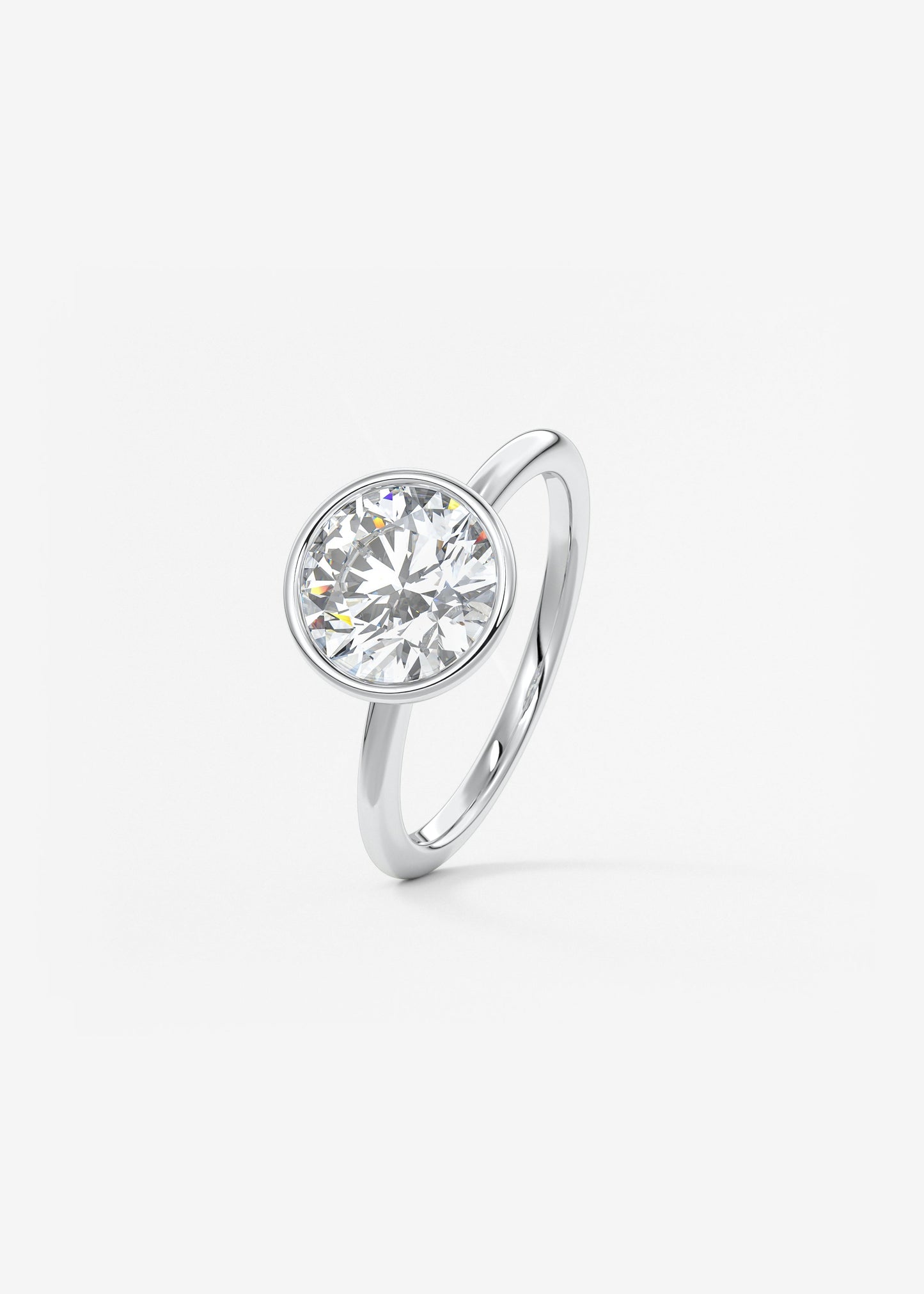 Oval Solitaire With Raised Basket Gallery Lab Grown Diamond Engagement Ring