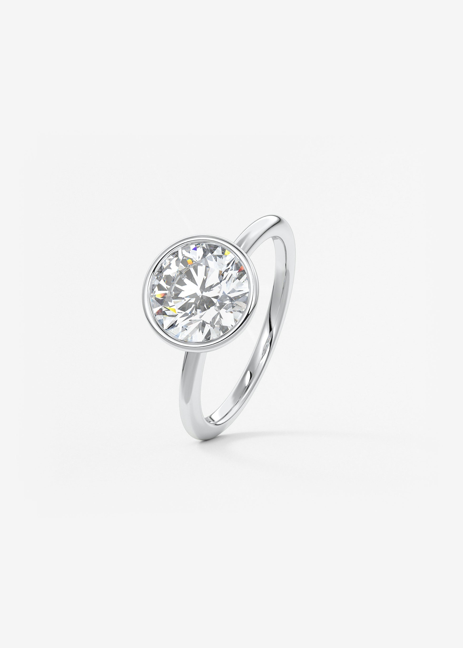 Oval Solitaire With Raised Basket Gallery Lab Grown Diamond Engagement Ring