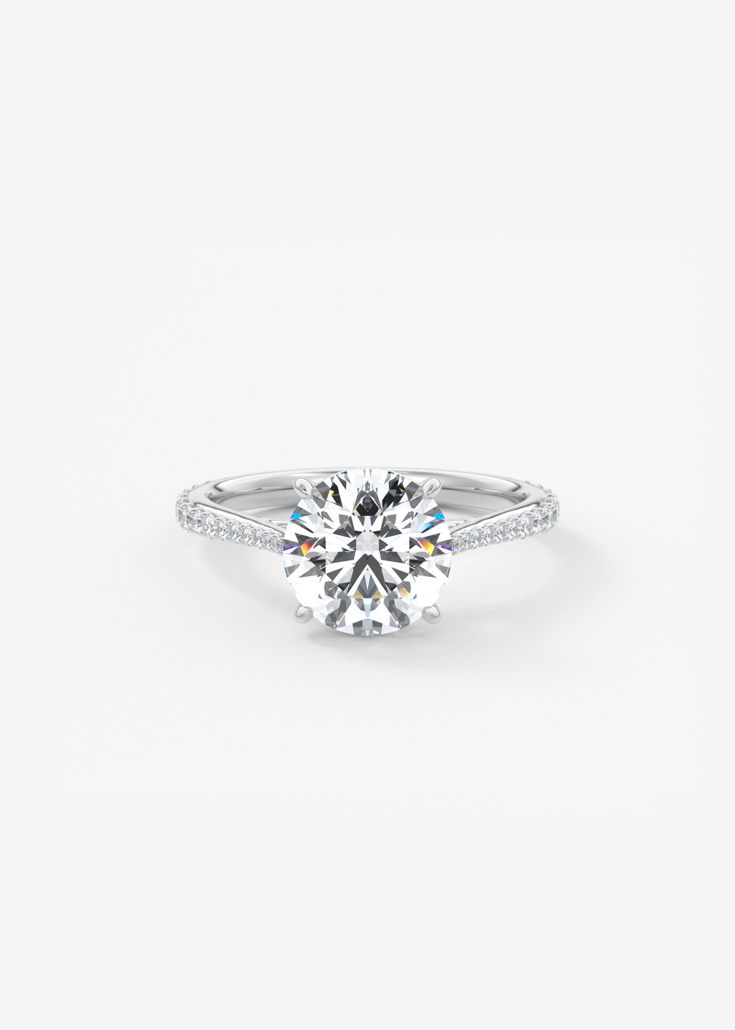 Oval Solitaire With Raised Basket Gallery Lab Grown Diamond Engagement Ring