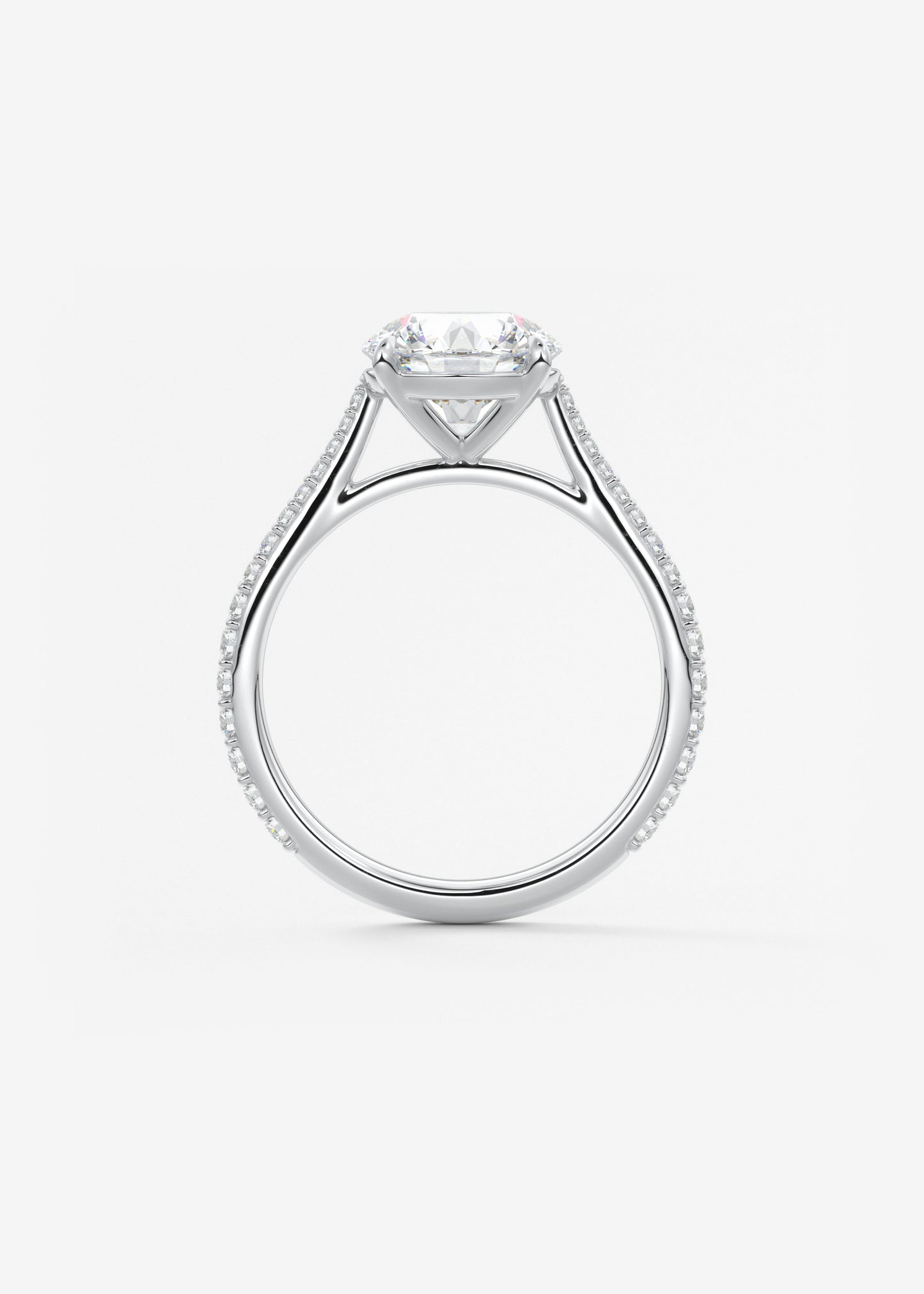 Oval Solitaire With Raised Basket Gallery Lab Grown Diamond Engagement Ring