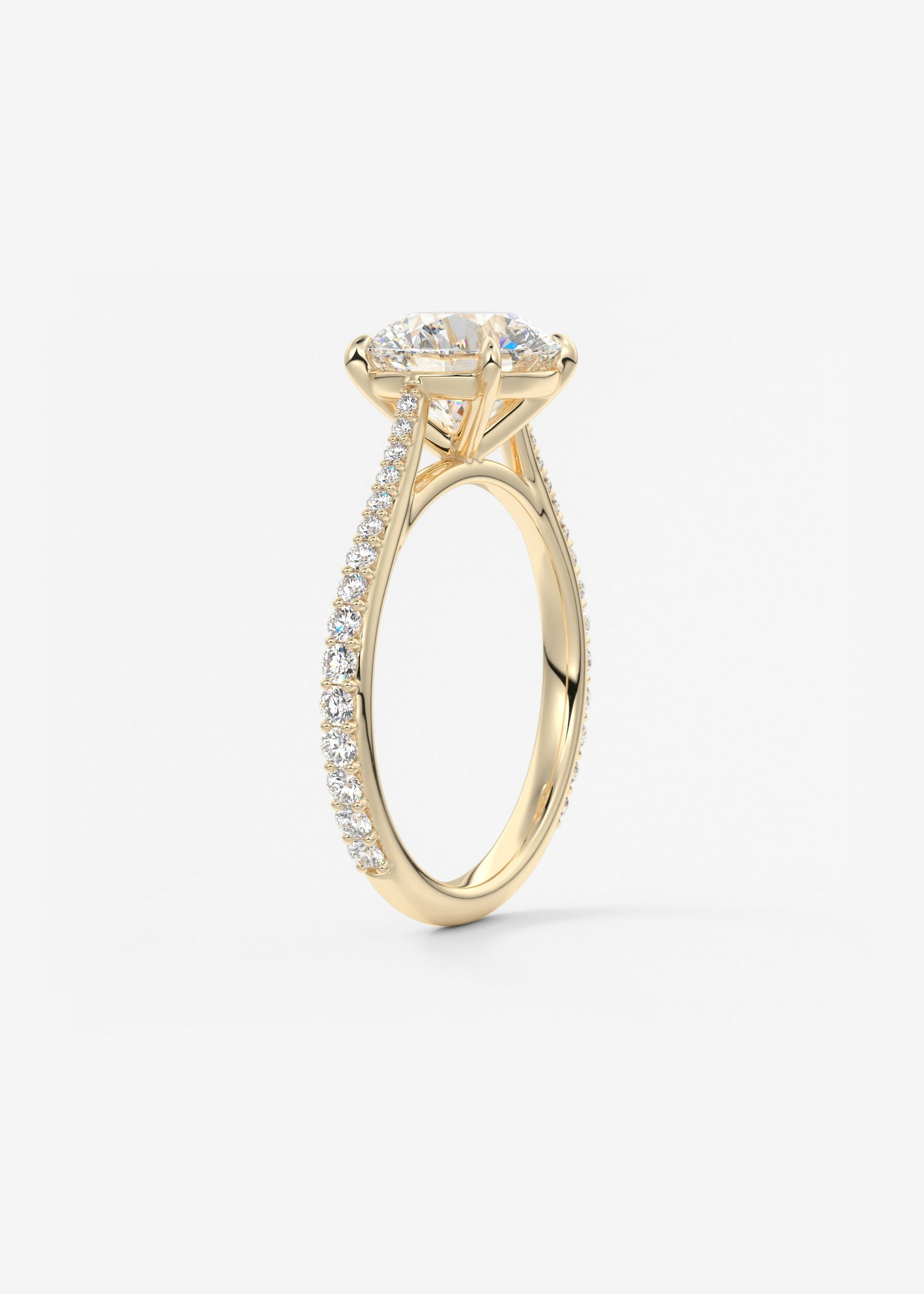 Oval Solitaire With Raised Basket Gallery Lab Grown Diamond Engagement Ring