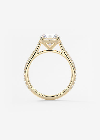 Oval Solitaire With Raised Basket Gallery Lab Grown Diamond Engagement Ring