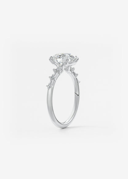 Oval Solitaire With Raised Basket Gallery Lab Grown Diamond Engagement Ring