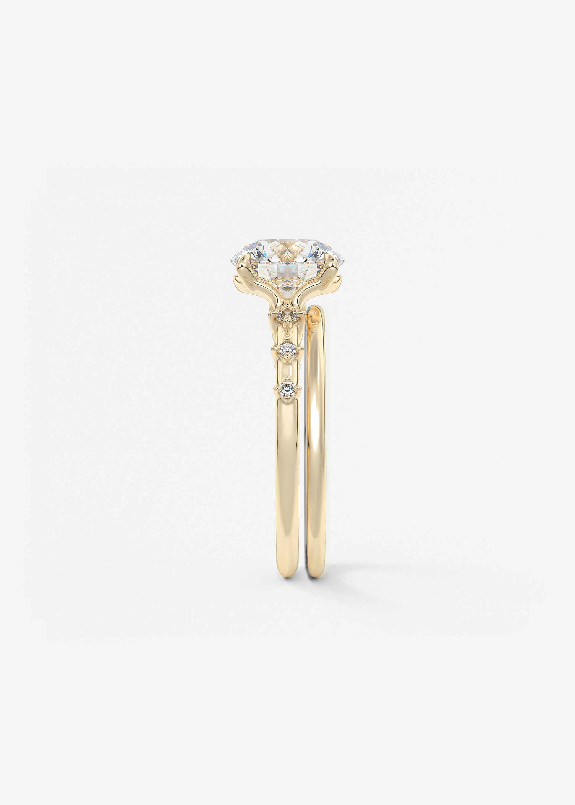 Oval Solitaire With Raised Basket Gallery Lab Grown Diamond Engagement Ring