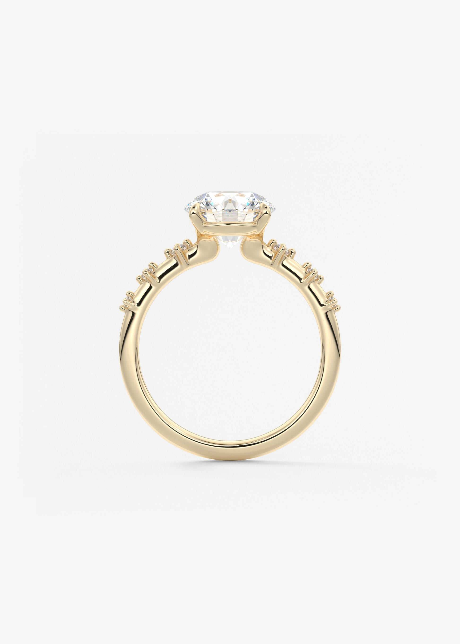 Oval Solitaire With Raised Basket Gallery Lab Grown Diamond Engagement Ring
