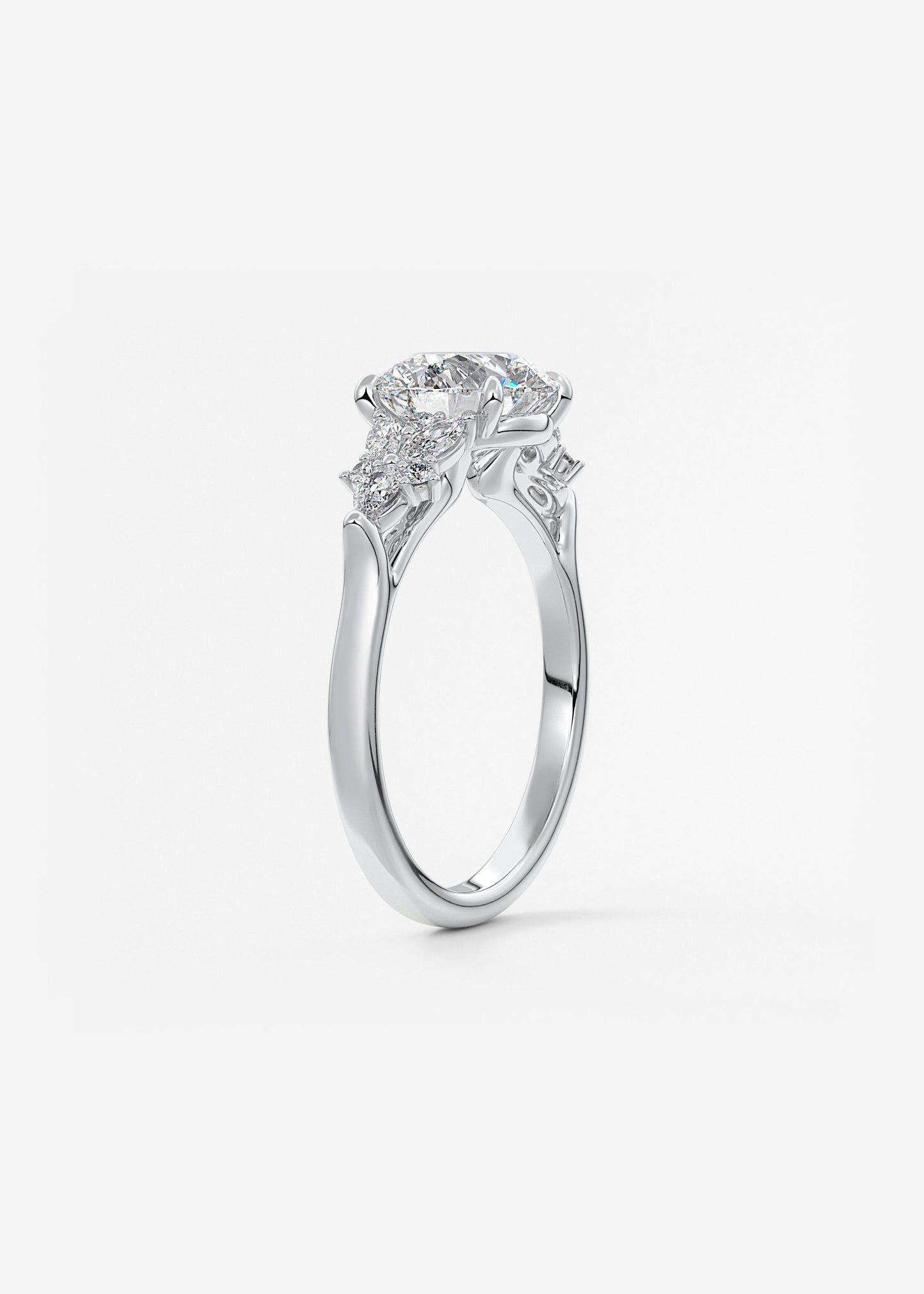 Oval Solitaire With Raised Basket Gallery Lab Grown Diamond Engagement Ring