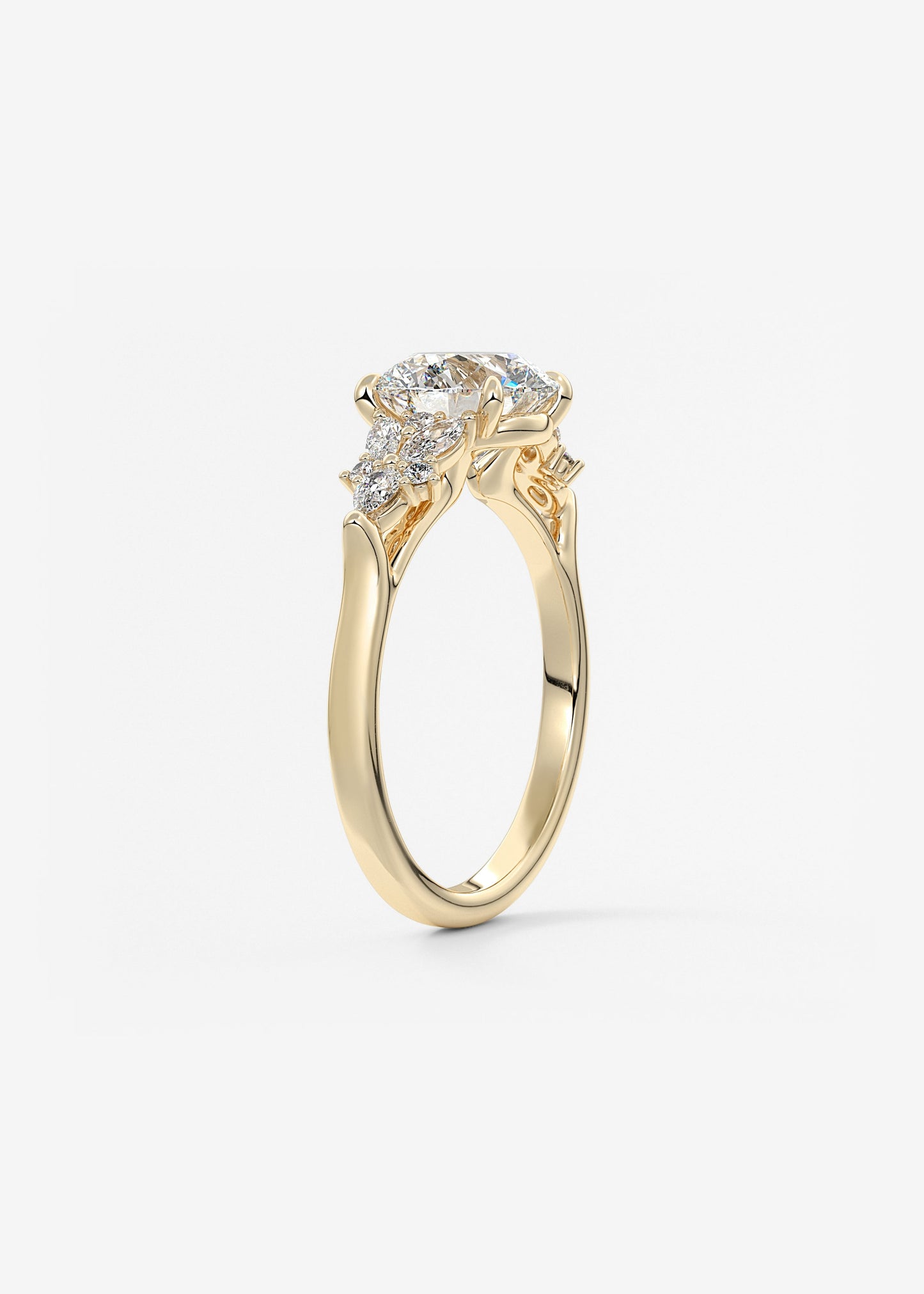 Oval Solitaire With Raised Basket Gallery Lab Grown Diamond Engagement Ring