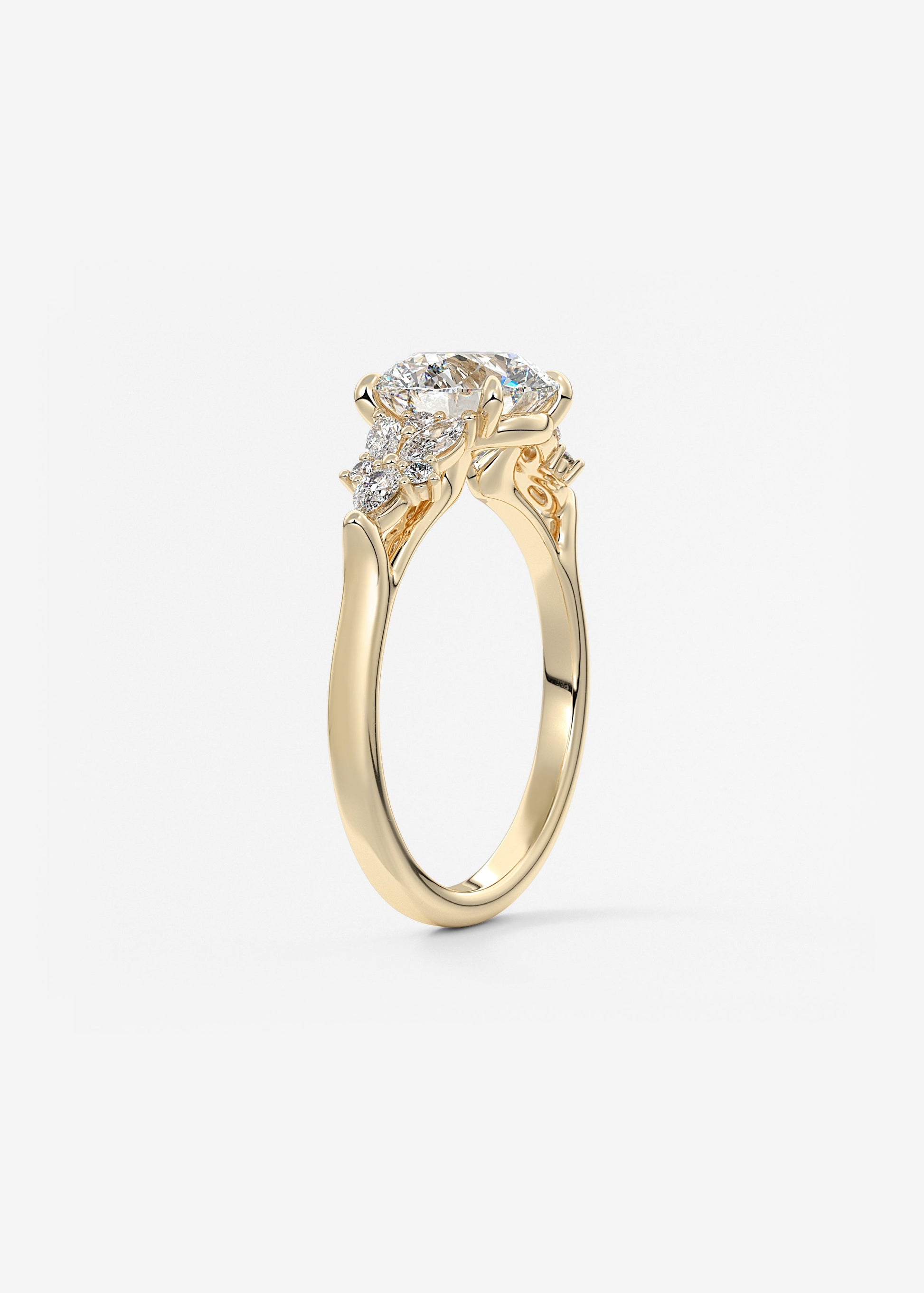 Oval Solitaire With Raised Basket Gallery Lab Grown Diamond Engagement Ring