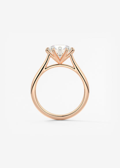 Oval Solitaire With Raised Basket Gallery Lab Grown Diamond Engagement Ring