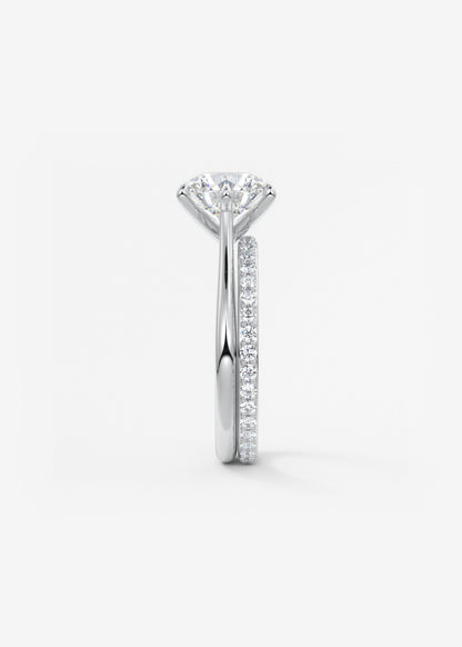 Oval Solitaire With Raised Basket Gallery Lab Grown Diamond Engagement Ring