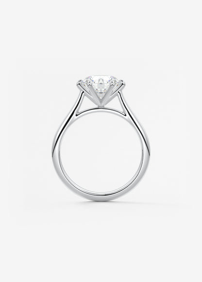 Oval Solitaire With Raised Basket Gallery Lab Grown Diamond Engagement Ring