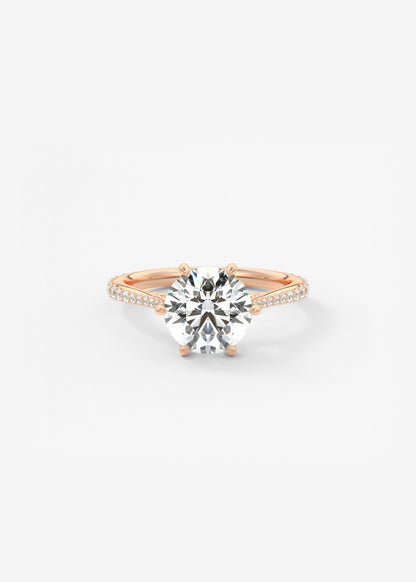 Oval Solitaire With Raised Basket Gallery Lab Grown Diamond Engagement Ring