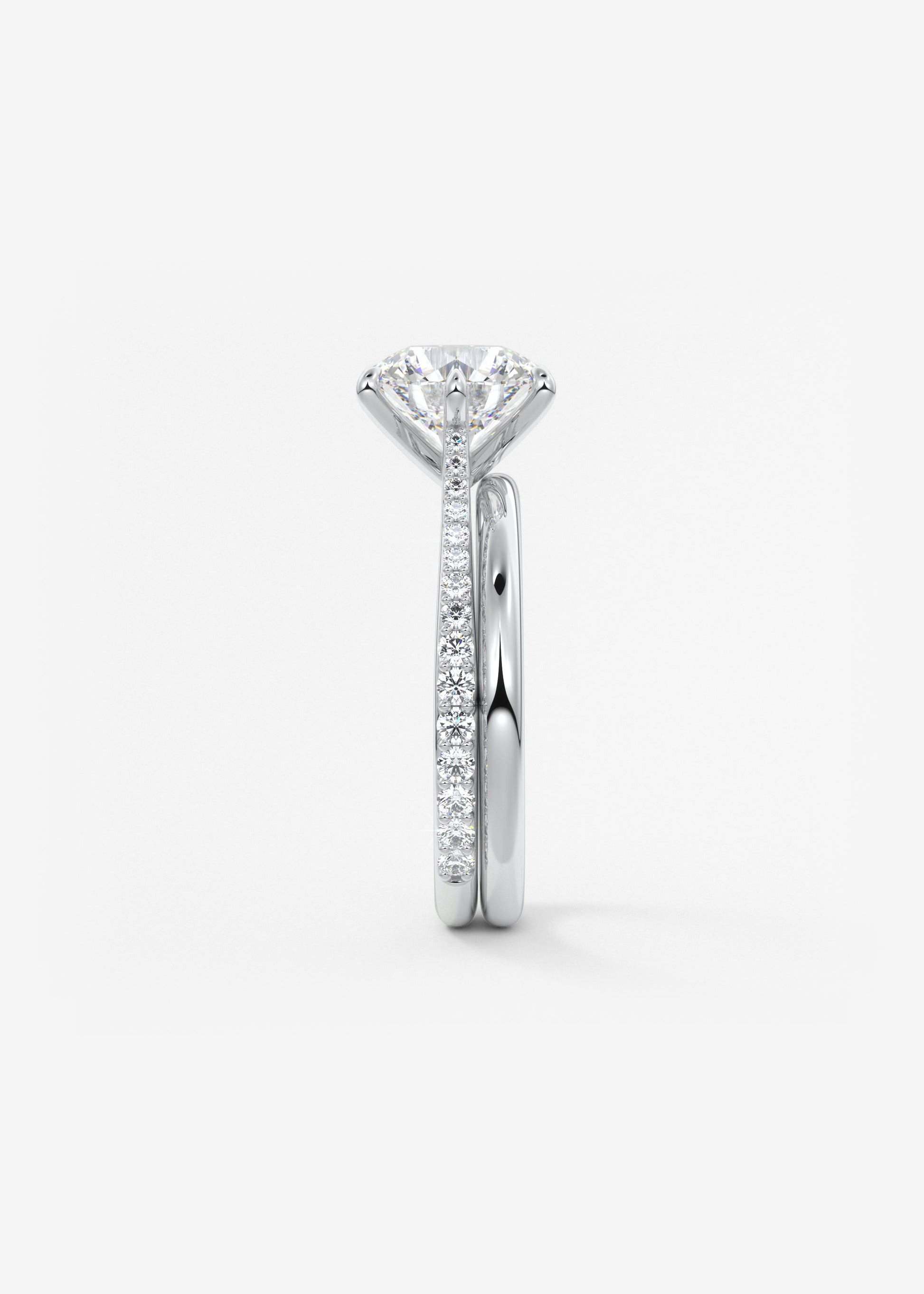 Oval Solitaire With Raised Basket Gallery Lab Grown Diamond Engagement Ring
