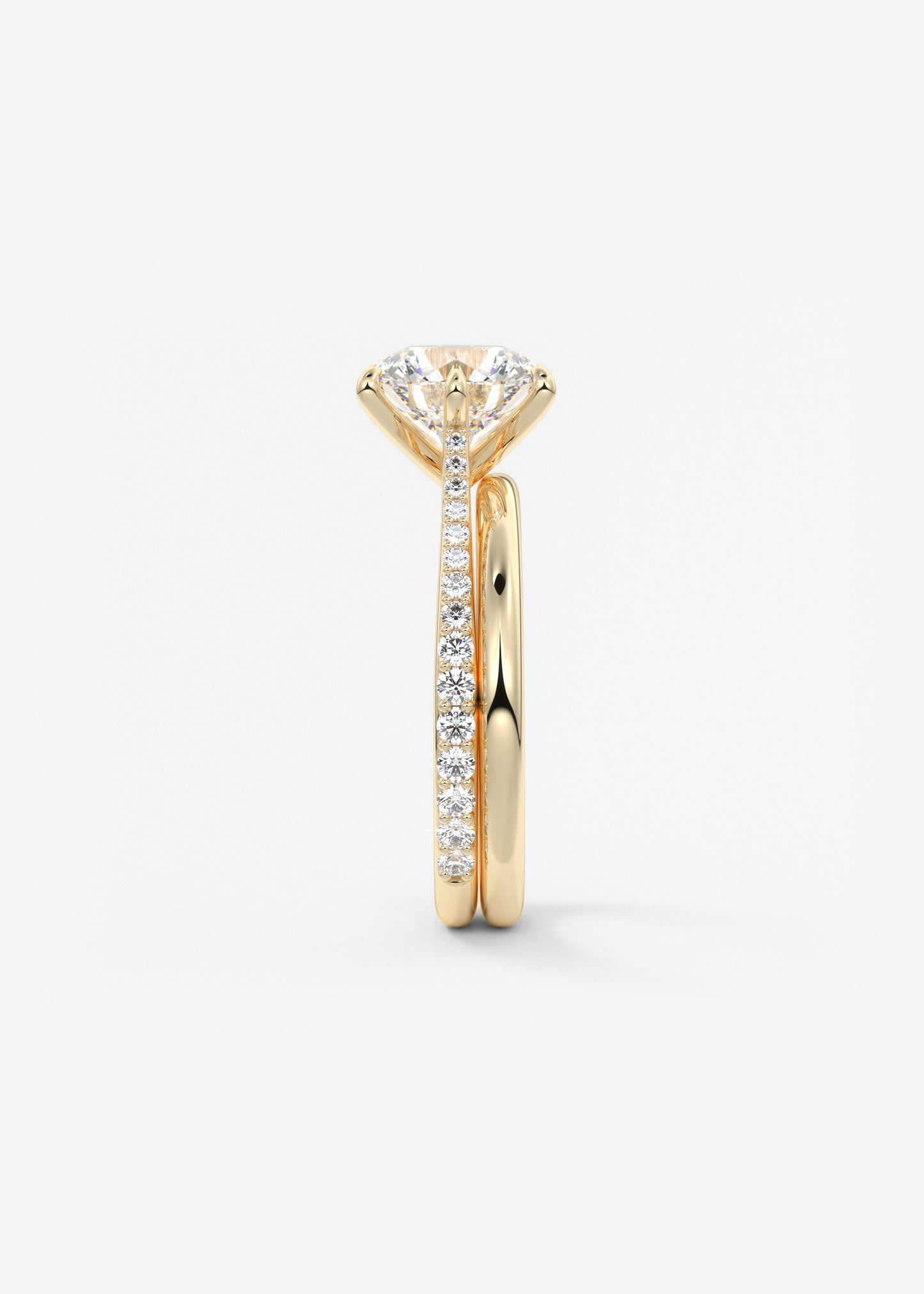 Oval Solitaire With Raised Basket Gallery Lab Grown Diamond Engagement Ring