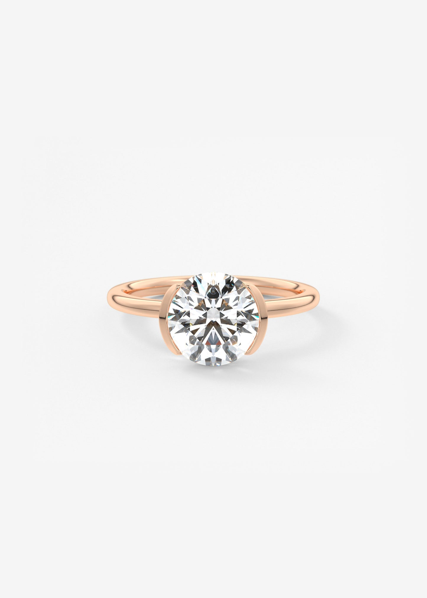 Oval Solitaire With Raised Basket Gallery Lab Grown Diamond Engagement Ring
