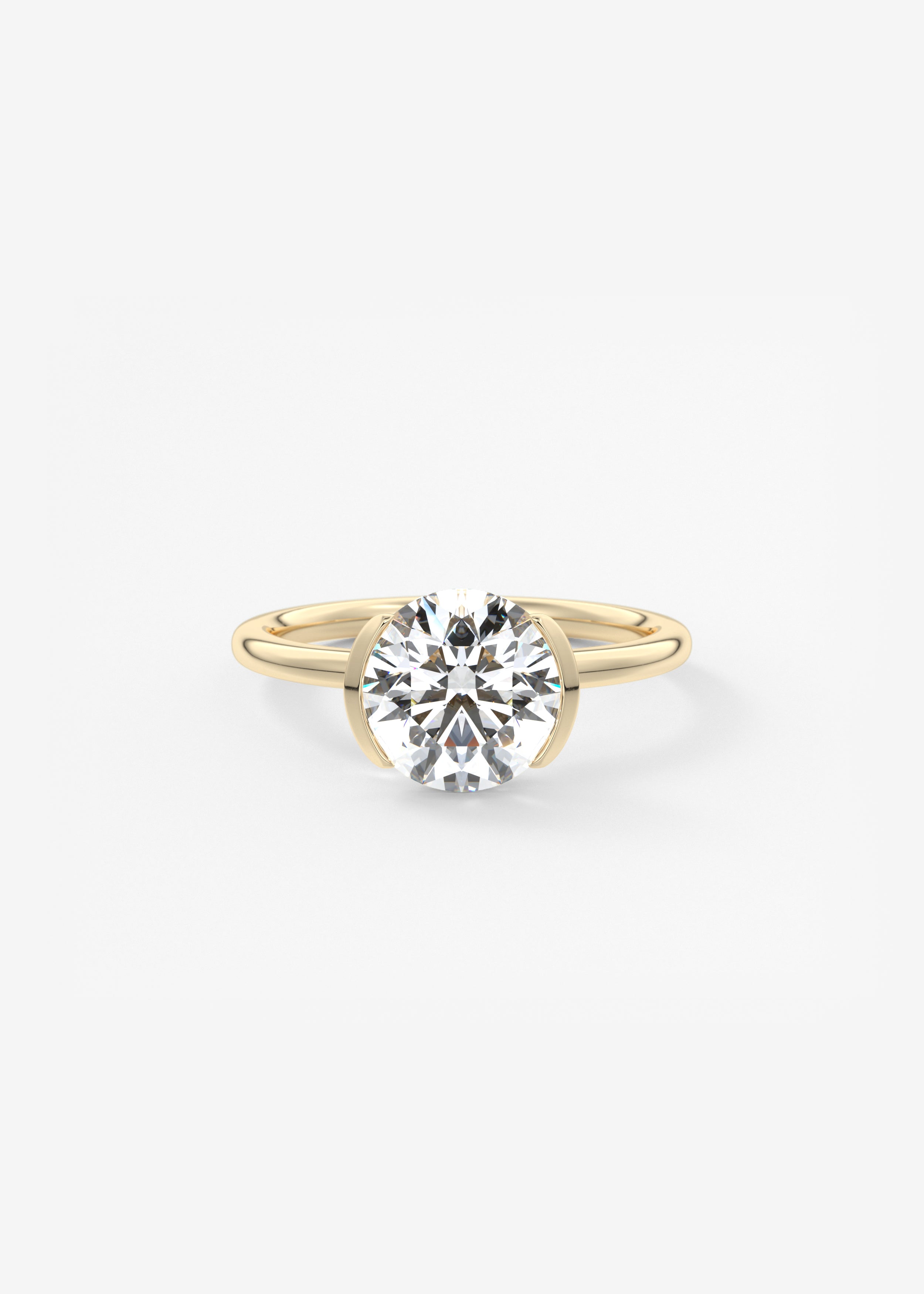 Oval Solitaire With Raised Basket Gallery Lab Grown Diamond Engagement Ring