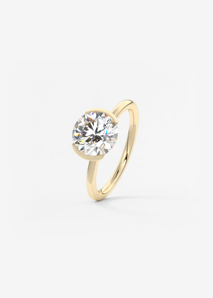 Oval Solitaire With Raised Basket Gallery Lab Grown Diamond Engagement Ring