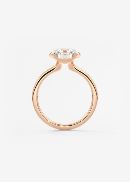 Oval Solitaire With Raised Basket Gallery Lab Grown Diamond Engagement Ring