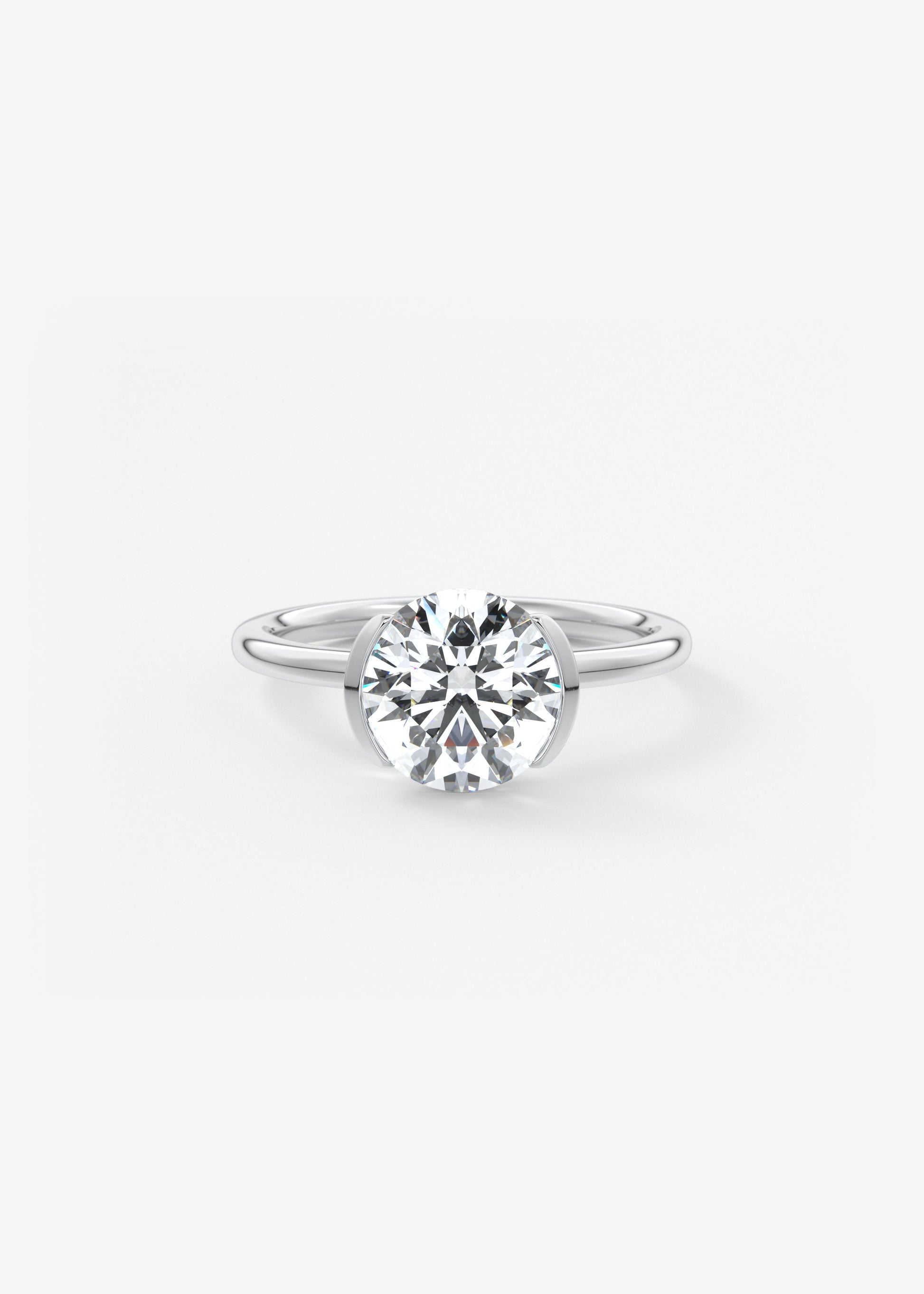 Oval Solitaire With Raised Basket Gallery Lab Grown Diamond Engagement Ring