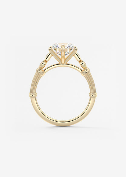 Oval Solitaire With Raised Basket Gallery Lab Grown Diamond Engagement Ring