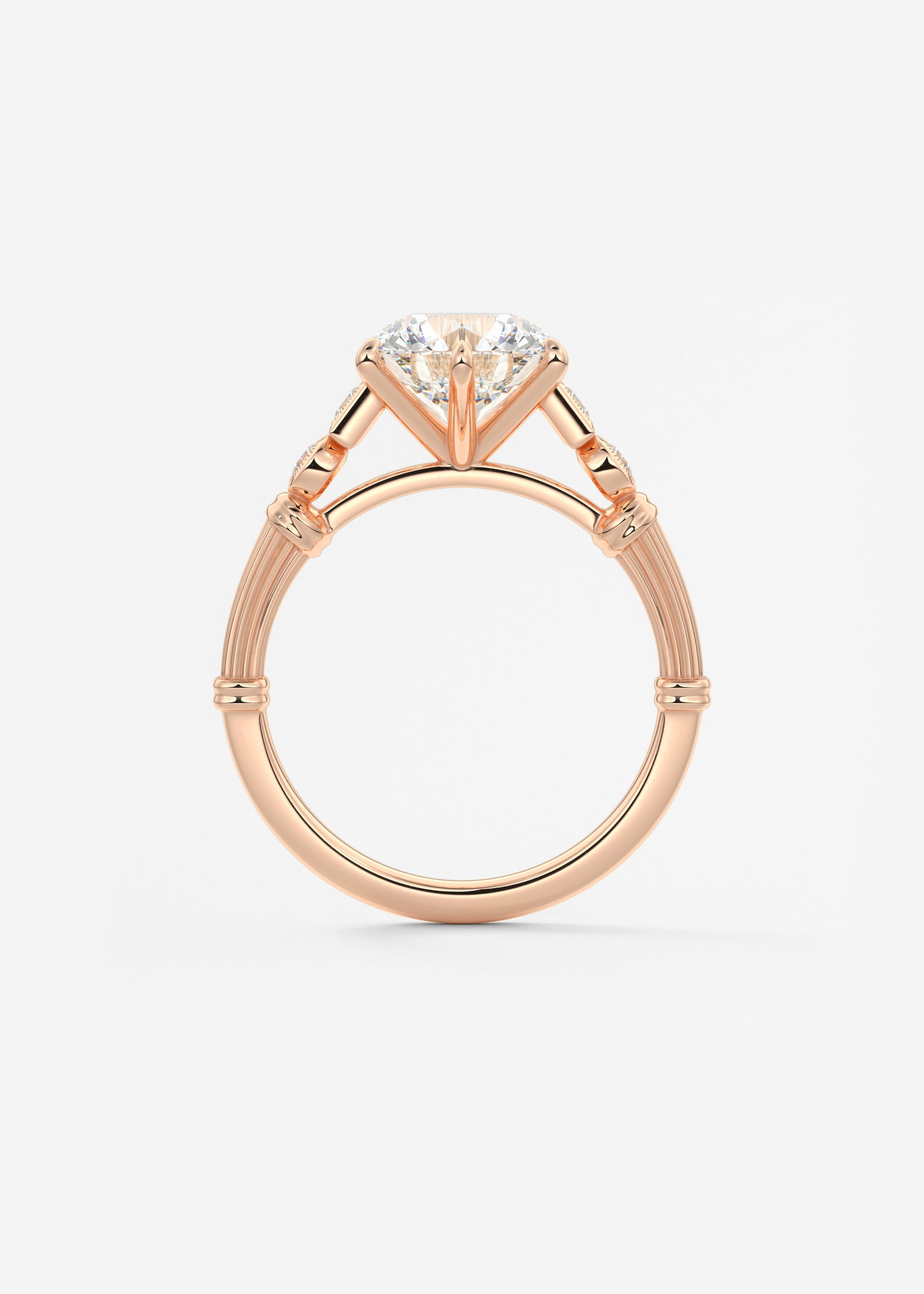 Oval Solitaire With Raised Basket Gallery Lab Grown Diamond Engagement Ring