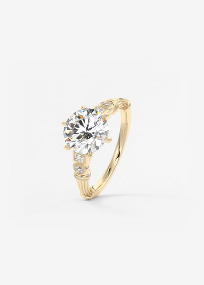 Oval Solitaire With Raised Basket Gallery Lab Grown Diamond Engagement Ring