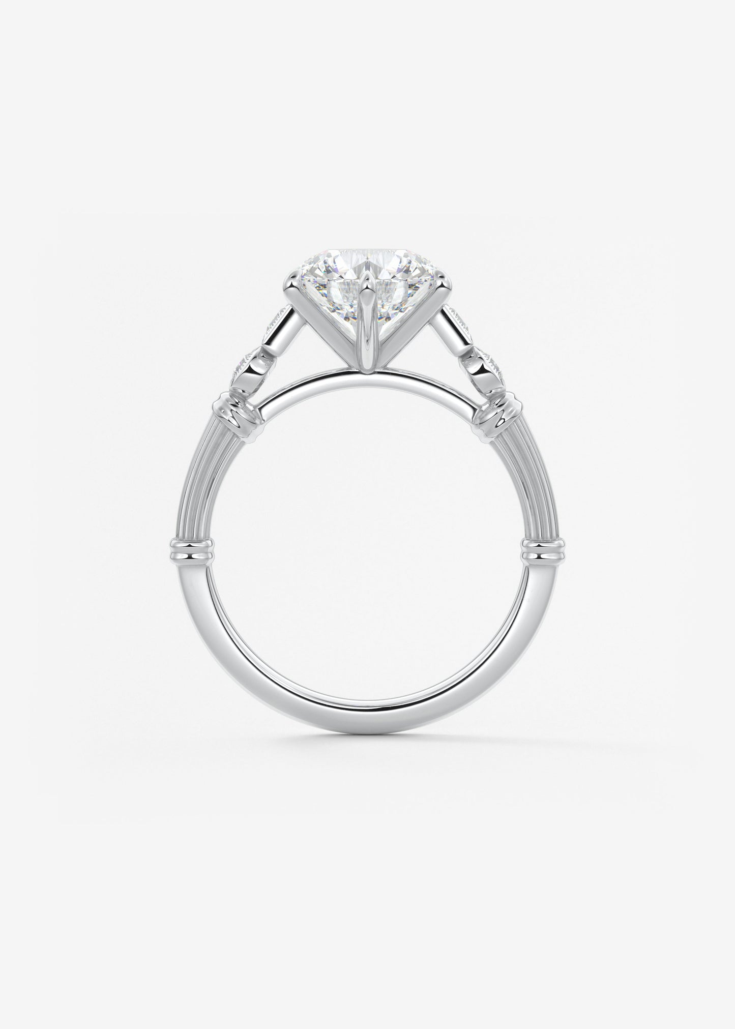 Oval Solitaire With Raised Basket Gallery Lab Grown Diamond Engagement Ring