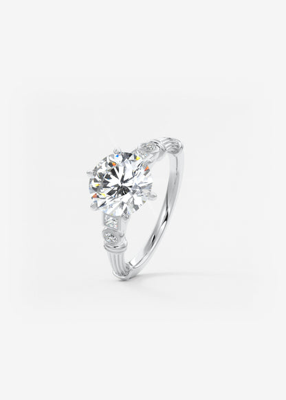 Oval Solitaire With Raised Basket Gallery Lab Grown Diamond Engagement Ring