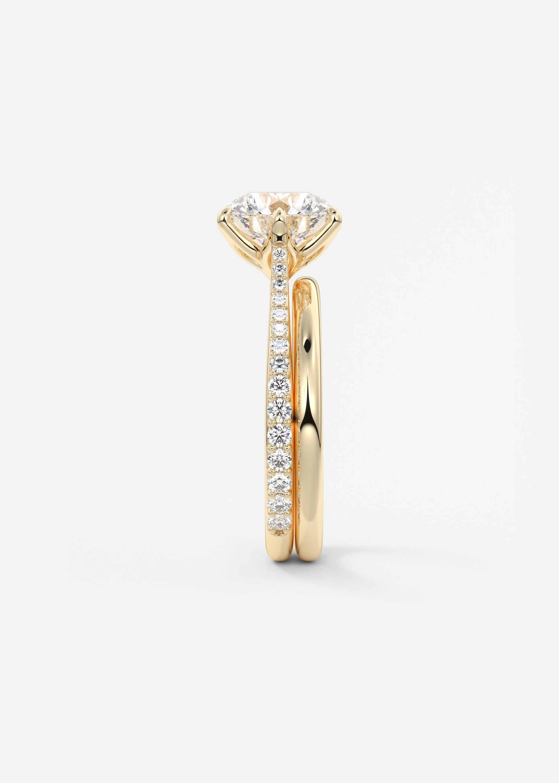 Oval Solitaire With Raised Basket Gallery Lab Grown Diamond Engagement Ring