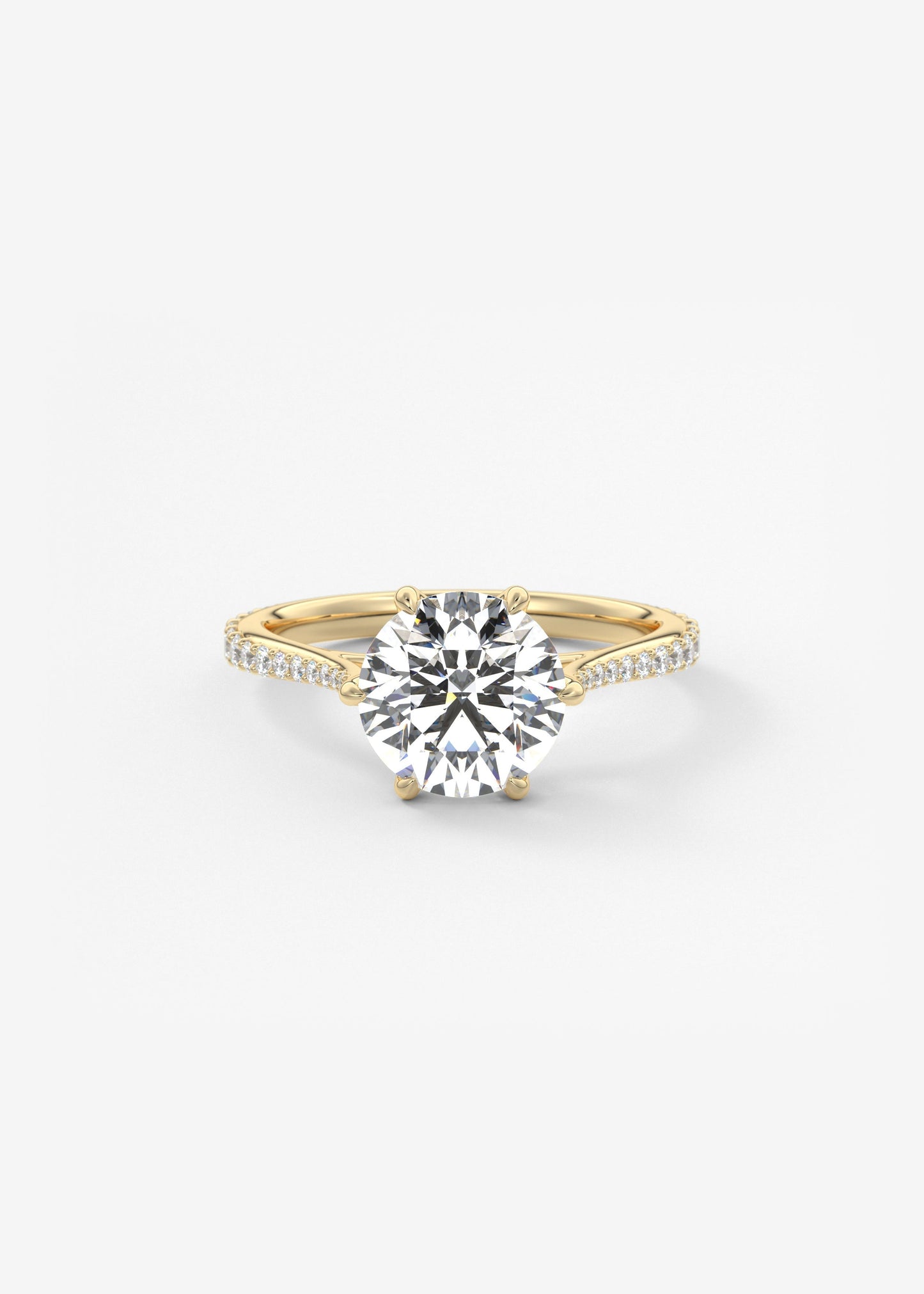 Oval Solitaire With Raised Basket Gallery Lab Grown Diamond Engagement Ring