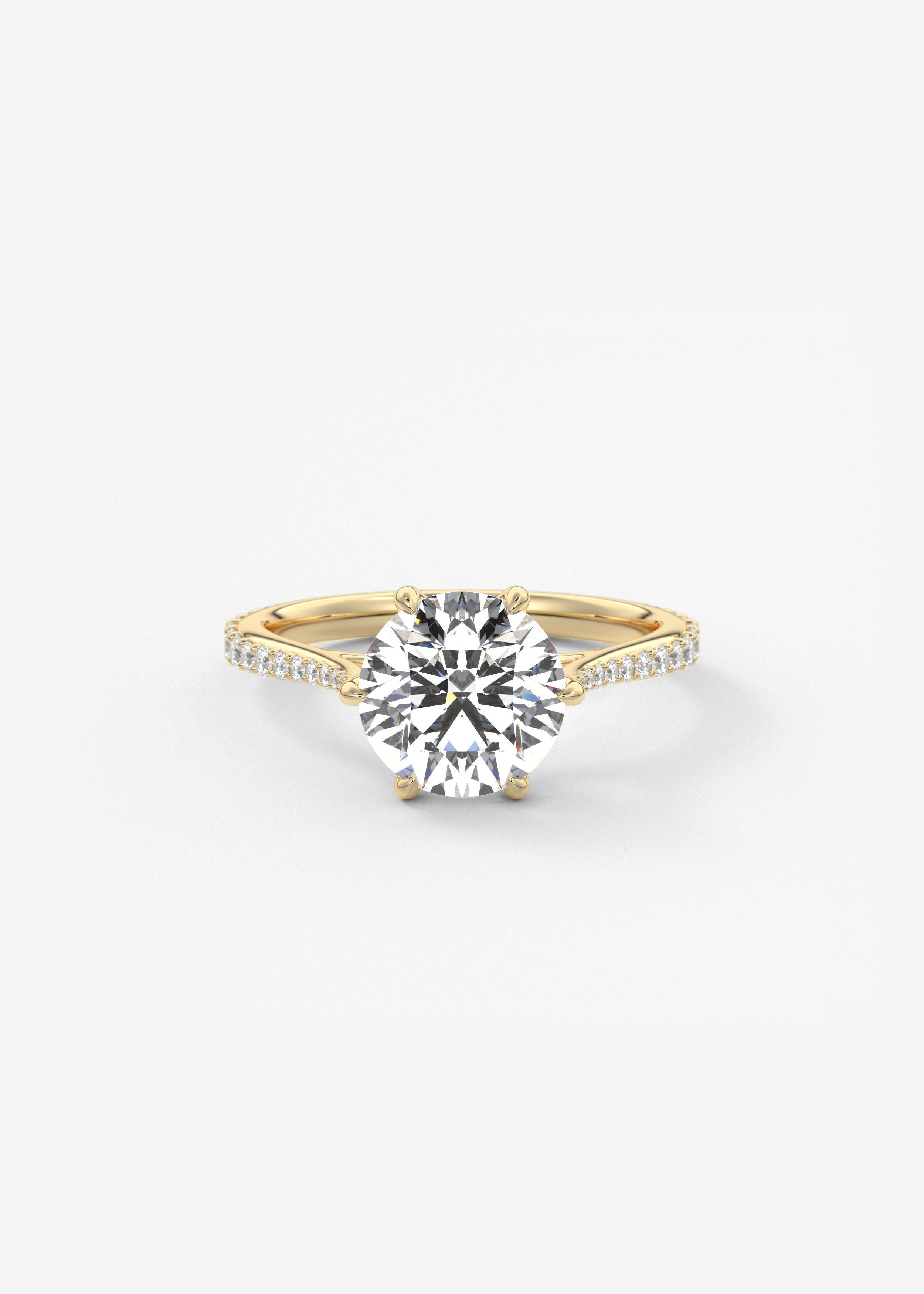 Oval Solitaire With Raised Basket Gallery Lab Grown Diamond Engagement Ring