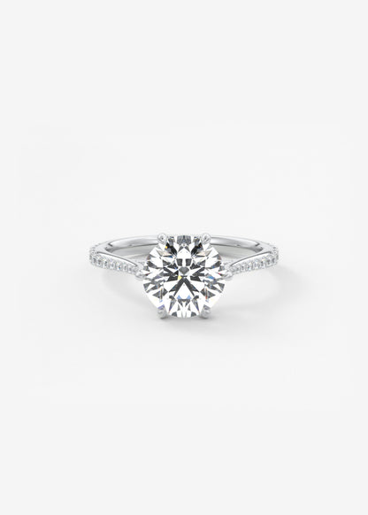Oval Solitaire With Raised Basket Gallery Lab Grown Diamond Engagement Ring